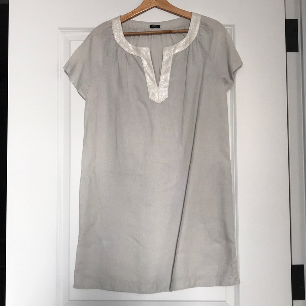 J. Crew Linen Tunic M White
